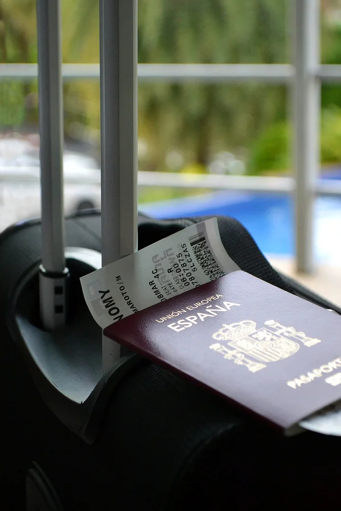 Passport and travel documents prepared for a consent signing